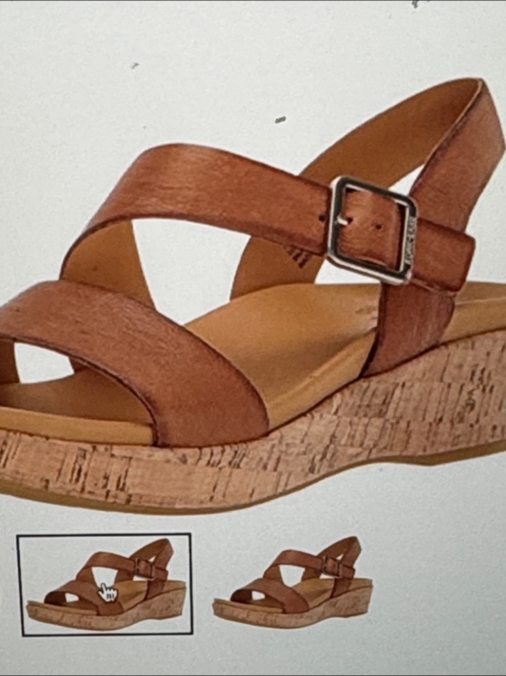Kork-Ease Women's Tan Cork Wedge Sandals